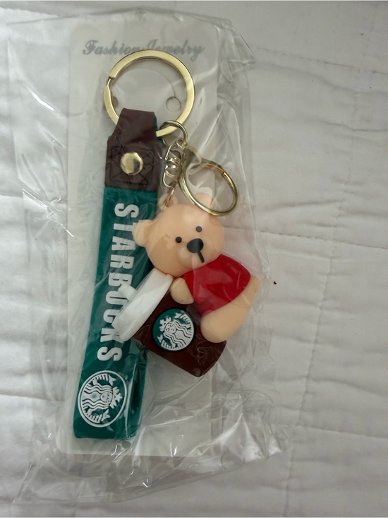 Starbucks Accessories - STARBUCKS Keychain Charms-Bear with red shirt
